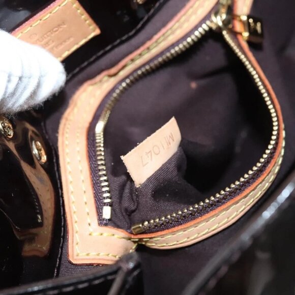LOUIS VUITTON Monogram Vernis Reade PM Hand Bag Amarante LV Auth - Picture 10 of 16